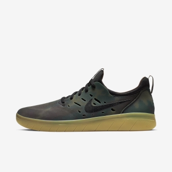 Nike SB Nyjah Free Premium - Skate Sko - Multicolor/LyseBrune/Sort | DK-12096